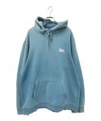 stussyステューシー）の古着「STOCK BASIC HOODIE」｜ブルー