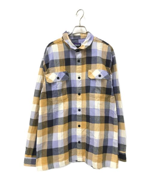 Patagonia（パタゴニア）Patagonia (パタゴニア) L/S Organic Cotton MW Fjord Flannel Shirt イエロー サイズ:Lの古着・服飾アイテム