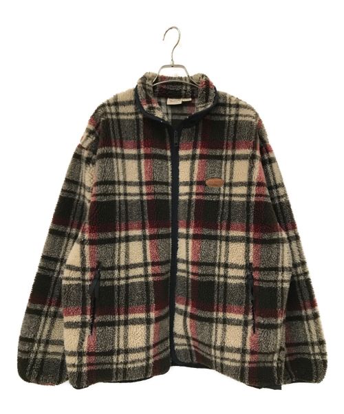 WOOLRICH（ウールリッチ）WOOLRICH (ウールリッチ) チェックボアジャケット ブラウン サイズ:Lの古着・服飾アイテム