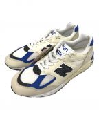 NEW BALANCEニューバランス）の古着「ローカットスニーカー」｜ブルー×アイボリー