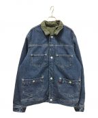 LEVI'Sリーバイス）の古着「リバーシブルデニムキルティングジャケット」｜インディゴ×オリーブ