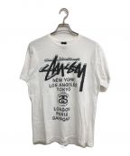 stussyステューシー）の古着「プリントTシャツ」｜ホワイト