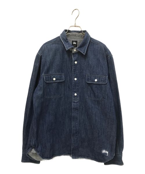 stussy（ステューシー）stussy (ステューシー) 00's CPOデニムシャツ インディゴ サイズ:XLの古着・服飾アイテム