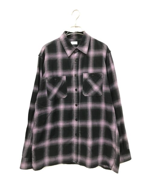 RHC Ron Herman（アールエイチシー ロンハーマン）RHC Ron Herman (アールエイチシーロンハーマン) Ombre Check Work Shirts パープル サイズ:Mの古着・服飾アイテム