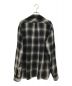 ROTT WEILER (ロットワイラー) Long sleeve open collar check shirt ブラック サイズ:M：7800円