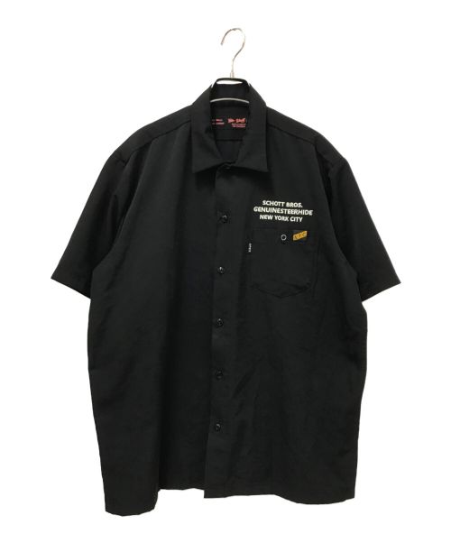 Schott（ショット）Schott (ショット) TC WORK SHIRT LOGO ブラック サイズ:Lの古着・服飾アイテム