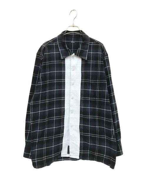 SEQUEL（シークエル）SEQUEL (シークエル) LINE NEL CHECK SHIRT ブラック サイズ:Mの古着・服飾アイテム