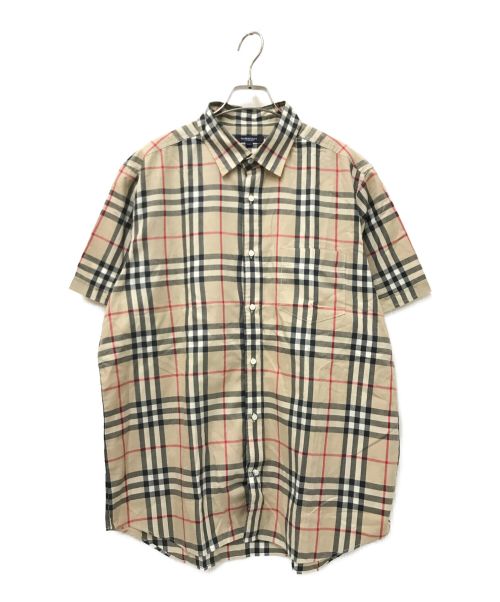 BURBERRY LONDON（バーバリーロンドン）BURBERRY LONDON (バーバリー ロンドン) 半袖ノバチェックシャツ ベージュ サイズ:LLの古着・服飾アイテム