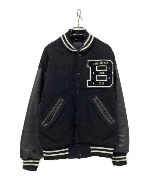 BILLIONAIRE BOYS CLUB（ビリオネアボーイズクラブ）BILLIONAIRE BOYS CLUB (ビリオネアボーイズクラブ) レザー切替スタジャン ブラック サイズ:Sの古着・服飾アイテム