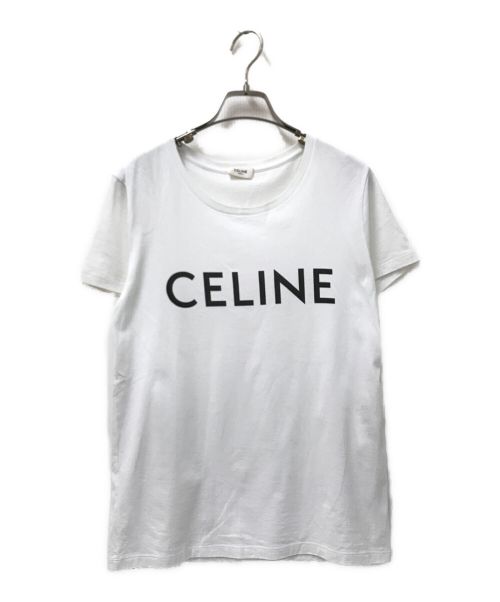 CELINE（セリーヌ）CELINE (セリーヌ) プリントロゴTシャツ ホワイト サイズ:Sの古着・服飾アイテム