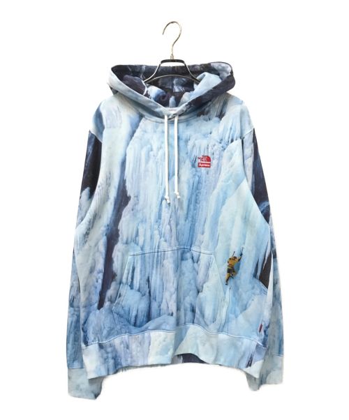 SUPREME（シュプリーム）SUPREME (シュプリーム) THE NORTH FACE (ザ ノース フェイス) 21SS lce Climb Hooded sweatshirt ブルー サイズ:M/Mの古着・服飾アイテム