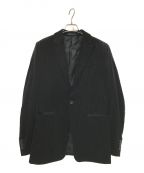 EMPORIO ARMANIエンポリオアルマーニ）の古着「ベロアストライプ1Bジャケット」｜ブラック