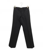 COMOLIコモリ）の古着「LIGHT MELTON PIPED STEM PANTS」｜ネイビー