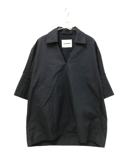 JIL SANDER（ジルサンダー）JIL SANDER (ジルサンダー) スキッパーシャツ ネイビー サイズ:34の古着・服飾アイテム