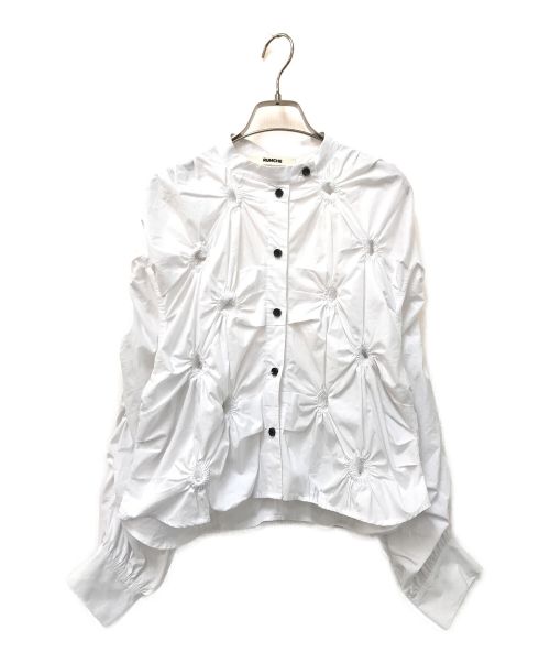 Rumche（ラム・シェ）Rumche (ラム・シェ) Smocking Typewriter Shirt ホワイト サイズ:FREEの古着・服飾アイテム