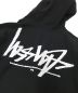 中古・古着 stussy (ステューシー) flipped logo zip up hoodie ブラック サイズ:M：19000円