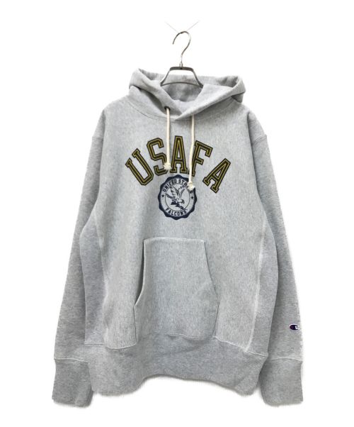 Champion REVERSE WEAVE（チャンピオン リバース ウィーブ）Champion REVERSE WEAVE (チャンピオンリバースウィーブ) PULLOVER HOODED SWEATSHIRT グレー サイズ:XLの古着・服飾アイテム