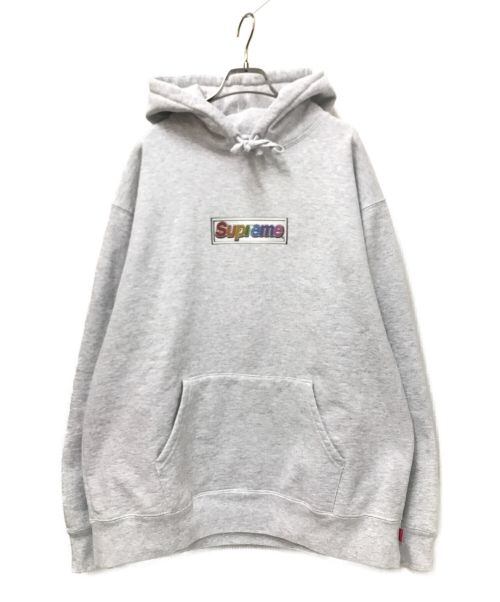 SUPREME（シュプリーム）SUPREME (シュプリーム) Bling Box Logo Hooded Sweatshirt グレー サイズ:Lの古着・服飾アイテム