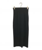 LE CIEL BLEUルシェルブルー）の古着「Rib Jersey Pencil Maxi Skirt」｜ブラック