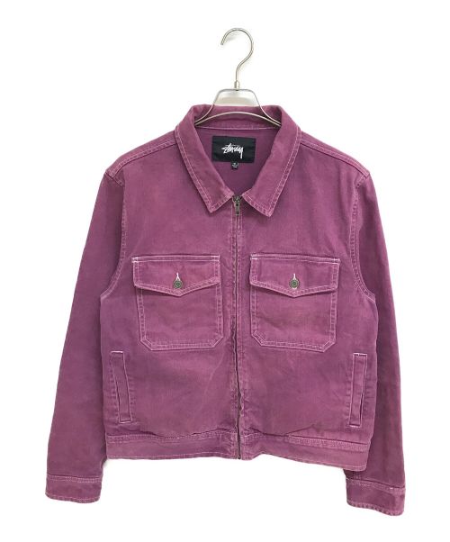 stussy（ステューシー）stussy (ステューシー) Overdyed Garage Jacket パープル サイズ:Ｍの古着・服飾アイテム