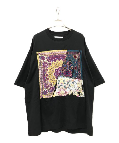 MAISON SPECIAL（メゾンスペシャル）MAISON SPECIAL (メゾンスペシャル) クレイジーバンダナ刺繍プライムオーバーTシャツ ブラック サイズ:00 未使用品の古着・服飾アイテム