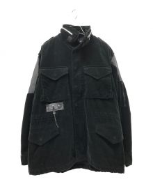 Levi's Fenom×FRAGMENT DESIGN（リーバイス・フェノム×フラグメントデザイン）の古着「M-65 レザー切替 コーデュロイジャケット」｜ブラック