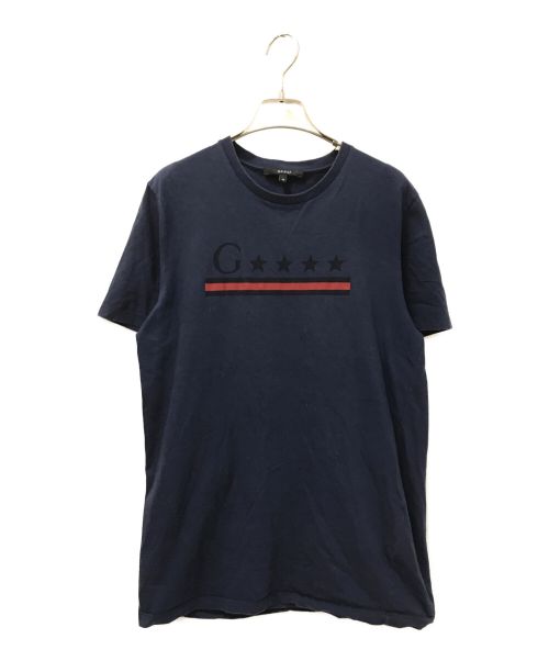 GUCCI（グッチ）GUCCI (グッチ) スターロゴプリントTシャツ ネイビー サイズ:Mの古着・服飾アイテム