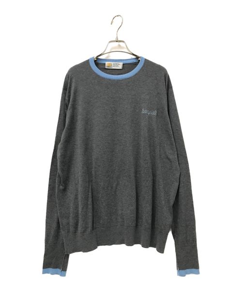 JOHN SMEDLEY（ジョンスメドレー）JOHN SMEDLEY (ジョンスメドレー) SEQUEL (シークエル) FRAGMENT DESIGN (フラグメントデザイン) コットンクルーネックニット グレー サイズ:Lの古着・服飾アイテム