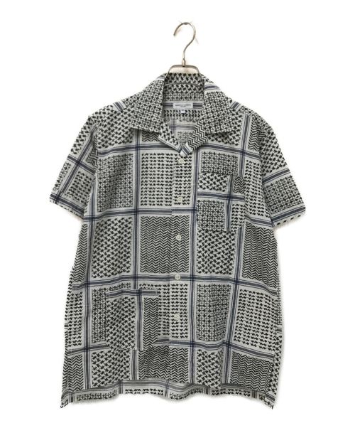 Engineered Garments（エンジニアド ガーメンツ）Engineered Garments (エンジニアド ガーメンツ) Camp Shirt Afgan Print ブラック×ホワイト サイズ:XSの古着・服飾アイテム