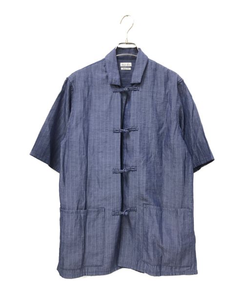 STEVEN ALAN（スティーブンアラン）STEVEN ALAN (スティーブンアラン) CHAMB STRIPE CHINA SHIRT ブルー サイズ:Sの古着・服飾アイテム