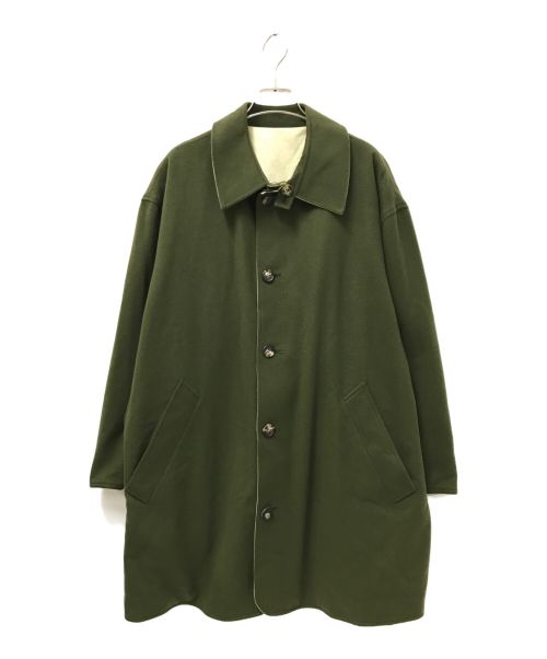 Agnona（アニオナ）Agnona (アニオナ) リバーシブルジャケット グリーン×ベージュ サイズ:下記参照の古着・服飾アイテム