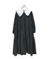 UNMINOU（アンミヌ）の古着「フリルカラードレス」｜ブラック