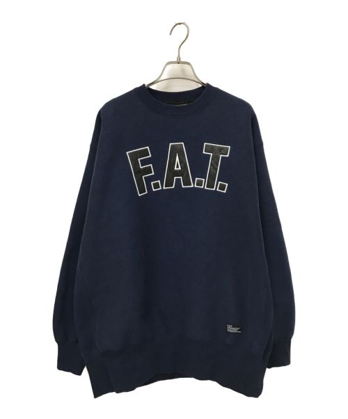 FAT（エフエーティー）FAT (エフエーティー) ロゴクルーネックスウェット ネイビー サイズ:TITCHの古着・服飾アイテム