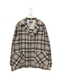 PENDLETON（ペンドルトン）の古着「50'sチェックウールジャケット」｜グレー×レッド