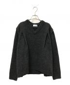 RIM.ARKリムアーク）の古着「Back volume v-neck knit tops」｜グレー