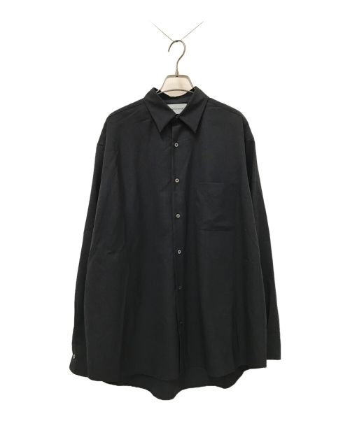 MARKAWARE（マーカウェア）MARKAWARE (マーカウェア) ORGANIC WOOL 2/80 TROPICAL COMFORT FIT SHIRT チャコールグレー サイズ:2の古着・服飾アイテム