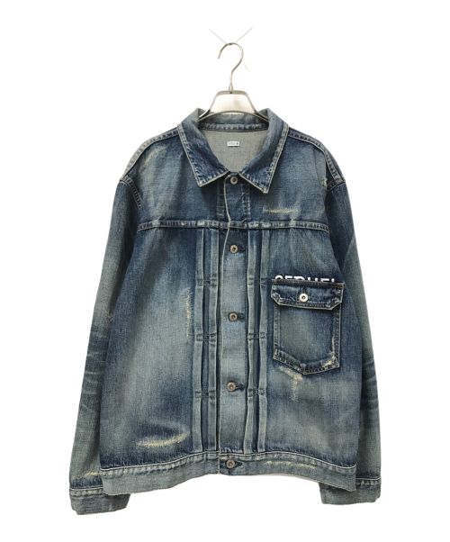 SEQUEL（シークエル）SEQUEL (シークエル) FRAGMENT DESIGN (フラグメントデザイン) DAMEGE DENIM JACKET インディゴ サイズ:Lの古着・服飾アイテム