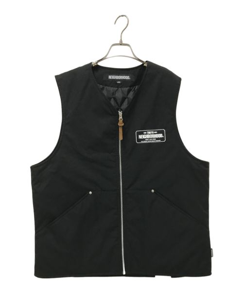 NEIGHBORHOOD（ネイバーフッド）NEIGHBORHOOD (ネイバーフッド) PADDED WORK VEST ブラック サイズ:Lの古着・服飾アイテム