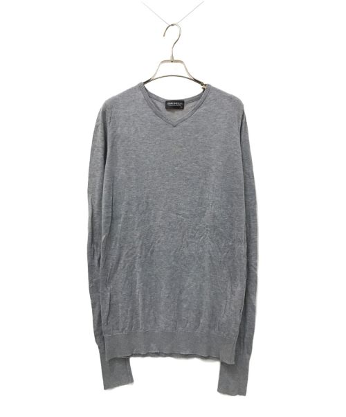 JOHN SMEDLEY（ジョンスメドレー）JOHN SMEDLEY (ジョンスメドレー) Vネックニット グレー サイズ:XSの古着・服飾アイテム