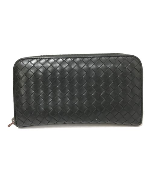 BOTTEGA VENETA（ボッテガベネタ）BOTTEGA VENETA (ボッテガベネタ) イントレチャート長財布 ブラック サイズ:下記参照の古着・服飾アイテム