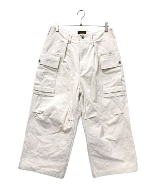 J.S HOMESTEAD（ジャーナルスタンダード ホームステッド）J.S HOMESTEAD (ジャーナルスタンダード ホームステッド) HEAVY CANVAS WIDE CARGO PANTS ホワイト サイズ:Mの古着・服飾アイテム