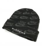 NIKE×SUPREMEナイキ×シュプリーム）の古着「Jacquard Logos Beanie」｜ブラック