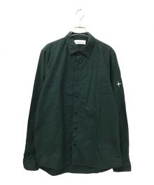 STONE ISLAND（ストーンアイランド）の古着「ロゴ刺繍シャツ」｜グリーン