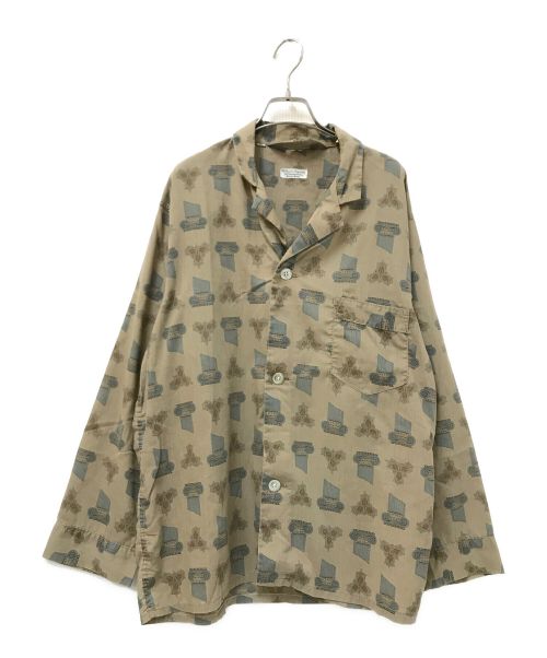 PENNEY（ペニー）PENNEY (ペニー) ヴィンテージ総柄オープンカラーシャツ ブラウン サイズ:Lの古着・服飾アイテム