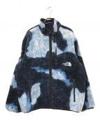 SUPREME×THE NORTH FACEシュプリーム×ザ ノース フェイス）の古着「Bleached Denim Print Fleece Jacket」｜ブルー