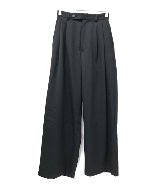 juha（ユハ）juha (ユハ) 2TUCK WIDE EASY PANTS ブラック サイズ:2の古着・服飾アイテム