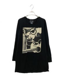 Hysteric Glamour（ヒステリックグラマー）の古着「ロングスリーブプリントカットソー」｜ブラック