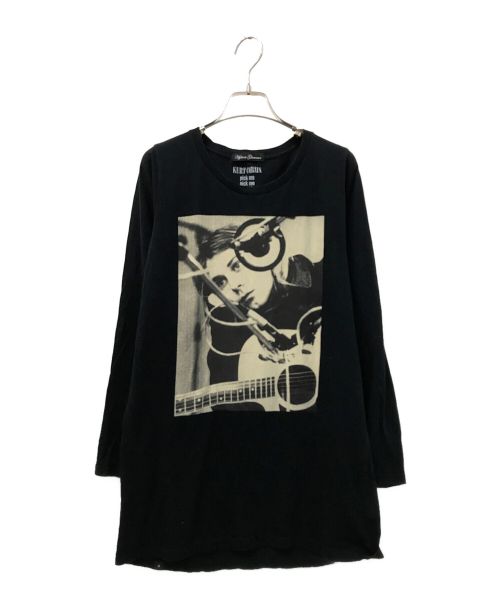 Hysteric Glamour（ヒステリックグラマー）Hysteric Glamour (ヒステリックグラマー) ロングスリーブプリントカットソー ブラック サイズ:FREEの古着・服飾アイテム