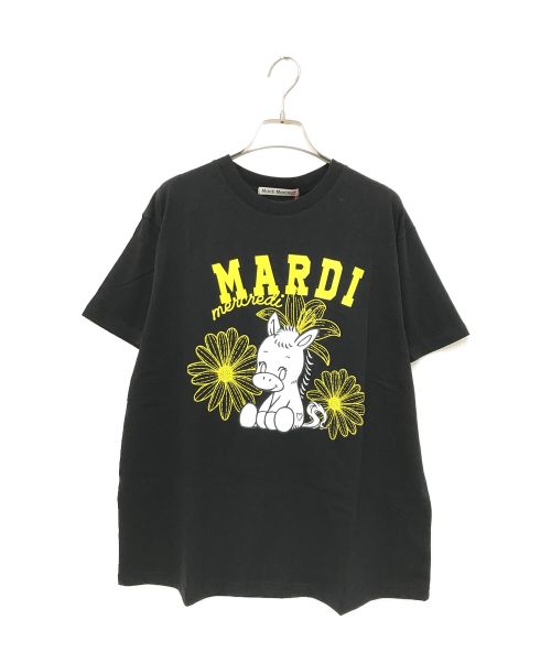 Mardi Mercredi（マルディメクルディ）Mardi Mercredi (マルディメクルディ) プリントTシャツ ブラック サイズ:FREEの古着・服飾アイテム