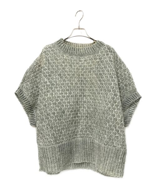 amachi.（アマチ）amachi. (アマチ) Paesina Stone Knit Vest グリーン サイズ:5の古着・服飾アイテム